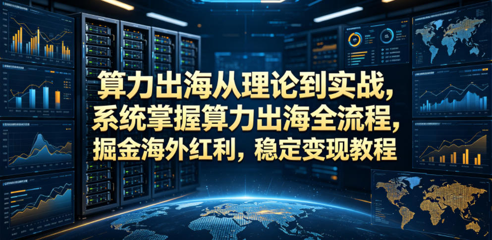 算力出海从理论到实战，系统掌握算力出海全流程，掘金海外红利，稳定变现教程-副业资源网