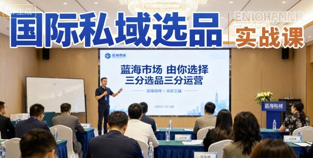 国际私域选品实战课，蓝海市场由你选择，七分选品三分运营-副业资源网