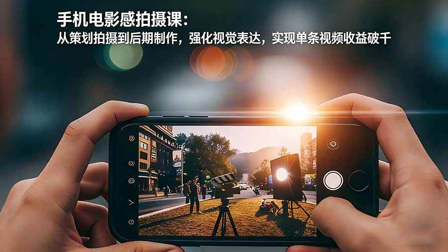 （17273期）手机电影感拍摄课：从策划拍摄到后期制作，强化视觉表达，实现单条视频收益破千-副业资源网