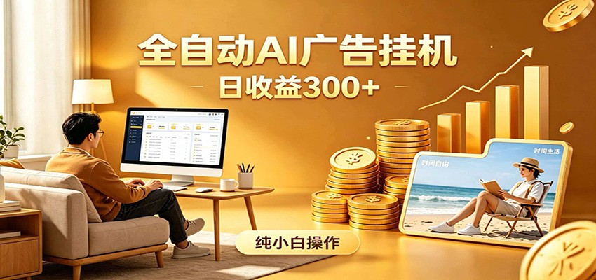 AI风口项目，全程解放双手，后台自动运行赚取收益，每天稳定收益300+-副业资源网
