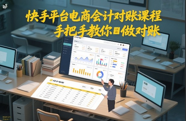 快手平台电商会计对账课程，手把手教你做对账-副业资源网