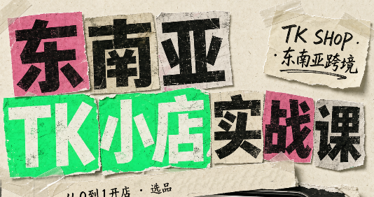 东南亚TK小店实战课(基础+进阶)-副业资源网