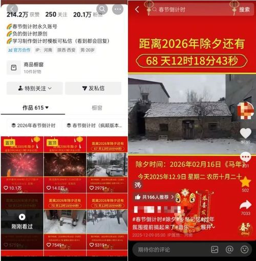 抖音+视频号春节倒计时玩法-副业资源网