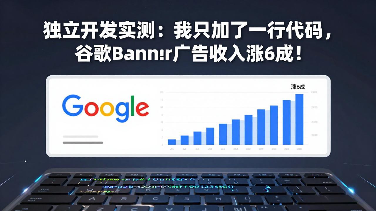 付费文章：独立开发实测：我只加了一行代码，谷歌Banner广告收入涨6成！-副业资源网