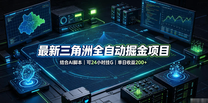 最新三角洲全自动掘金项目，结合AI脚本，可24小时挂G，单日收益200+【揭秘】-副业资源网