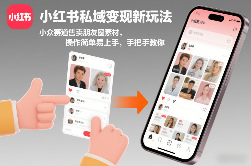 小红书私域变现新玩法，小众赛道售卖朋友圈素材，操作简单易上手，手把手教你-副业资源网