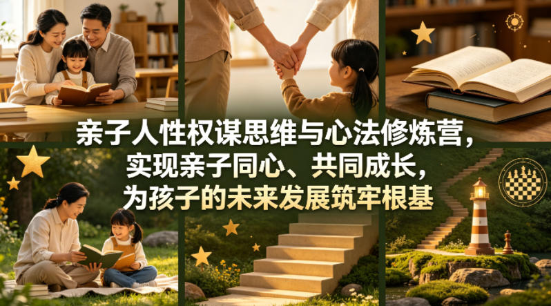 亲子人性权谋思维与心法修炼营，实现亲子同心、共同成长，为孩子的未来发展筑牢根基【音频】-副业资源网