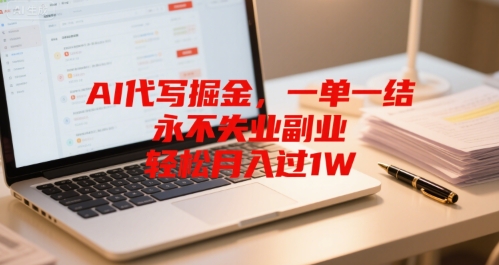 AI代写掘金，一单一结，永不失业副业，轻松月入过1W-副业资源网
