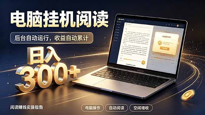 看小说也有收益?自动化流程,轻松日入300+-副业资源网