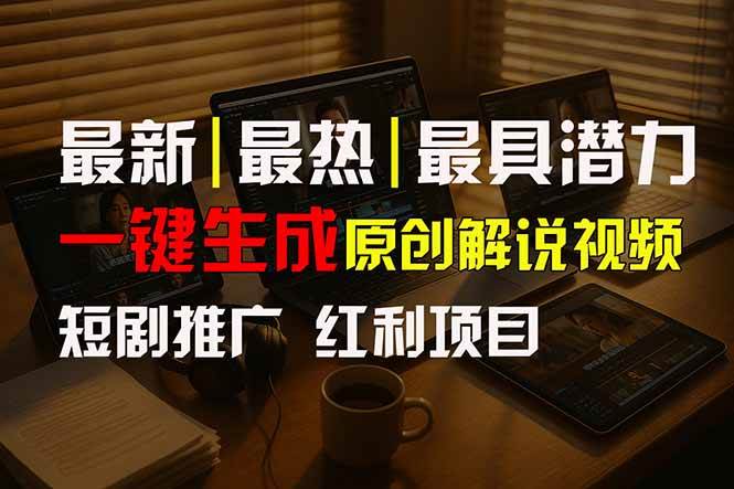 （15658期）短剧推广新思路，AI一键生成原创解说视频，10分钟产出100条，30天赚了5.5w-副业资源网