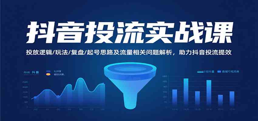 抖音投流实战课，投放逻辑/玩法/复盘/起号思路及流量相关问题解析，助力抖音投流提效-副业资源网