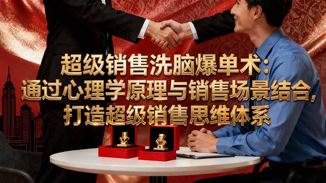 超级销售洗脑爆单术:通过心理学原理与销售场景结合,打造超级销售思维体系-副业资源网