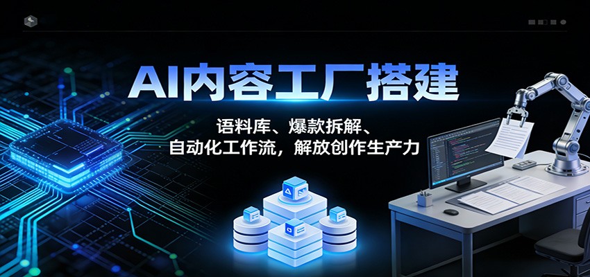 AI内容工厂搭建：语料库、爆款拆解、自动化工作流，解放创作生产力-副业资源网
