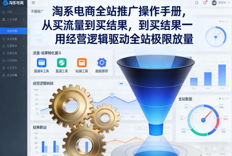 淘系电商全站推广操作手册，从买流量到买结果一用经营逻辑驱动全站极限放量-副业资源网