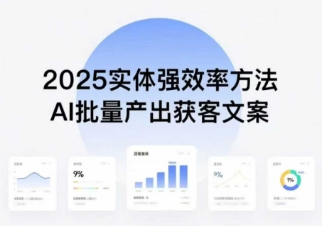 实体强效率方法：AI批量产出获客文案，2025年普通人拥抱AI，实现实体创收-副业资源网
