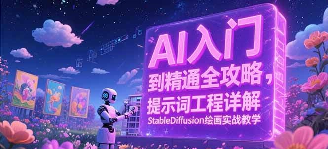 AI入门到精通全攻略，提示词工程详解，StableDiffusion绘画实战教学-副业资源网