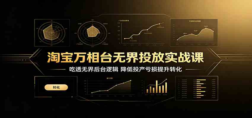 淘宝万相台无界投放实战课：吃透无界后台逻辑，降低投产亏损提升转化-副业资源网
