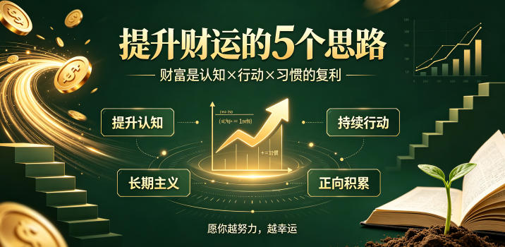 付费文章：提升财运的5个思路——财富是认知x行动x习惯的复利，愿你越努力，越幸运-副业资源网