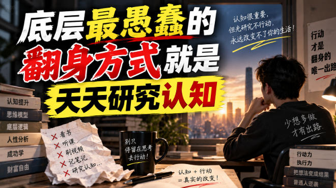 付费文章：底层最愚蠢的翻身方式就是天天研究认知-副业资源网