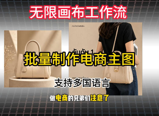 无限画布工作流搭建教程，一键电商主图批量制作，批量下载，支持多国语言-副业资源网