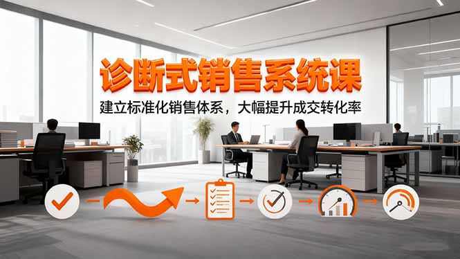 诊断式销售系统课,建立标准化销售体系,大幅提升成交转化率-副业资源网