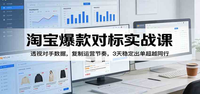 淘宝爆款对标实战课：透视对手数据，复制运营节奏，3天稳定出单超越同行-副业资源网