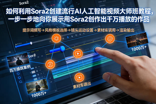 如何利用Sora2创建流行AI人工智能视频大师班，一步一步地向你展示用Sora2创作出千万播放的作品-副业资源网