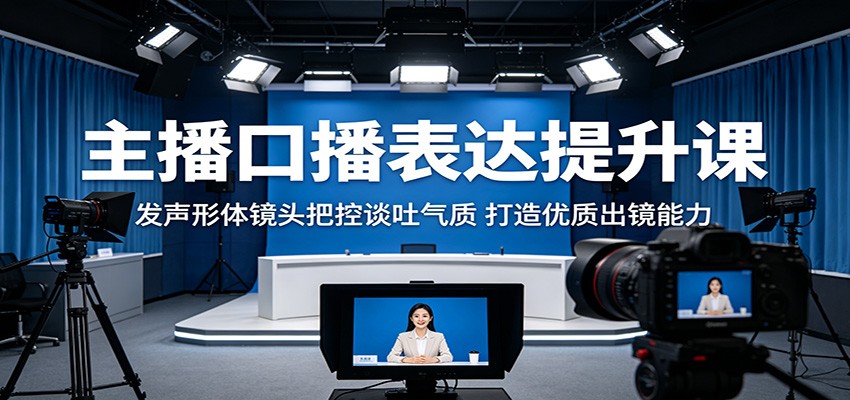 主播口播表达提升课：发声形体镜头把控谈吐气质，打造优质出镜能力-副业资源网