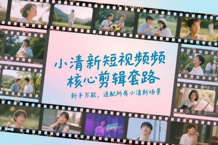 小清新短视频核心剪辑套路，新手万能，适配所有小清新场景-副业资源网