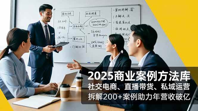(16713期)2025商业案例方法库,社交电商、直播带货、私域运营,拆解200+案例助力年营收破亿-副业资源网