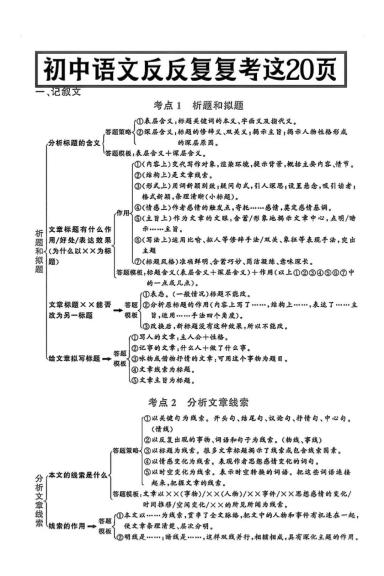 八年级上语文答题模式-副业资源网