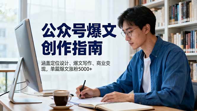 （16380期）公众号爆文创作指南，涵盖定位设计+爆文写作+商业变现，单篇爆文涨粉5000+-副业资源网