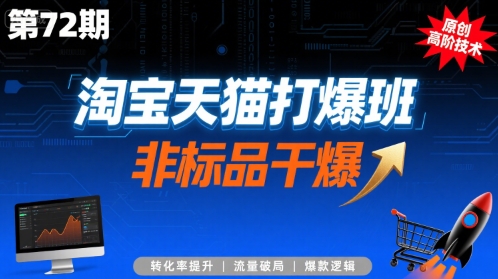 淘宝天猫打爆班原创高阶技术第72期，非标品干爆-副业资源网