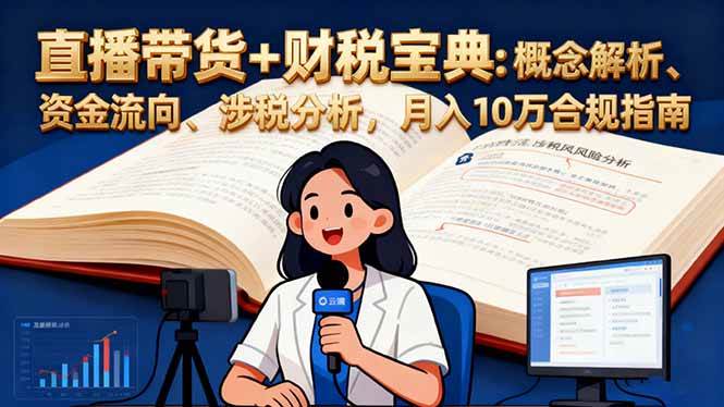 （16444期）直播带货+财税宝典：概念解析、资金流向、涉税分析，月入10万合规指南-副业资源网