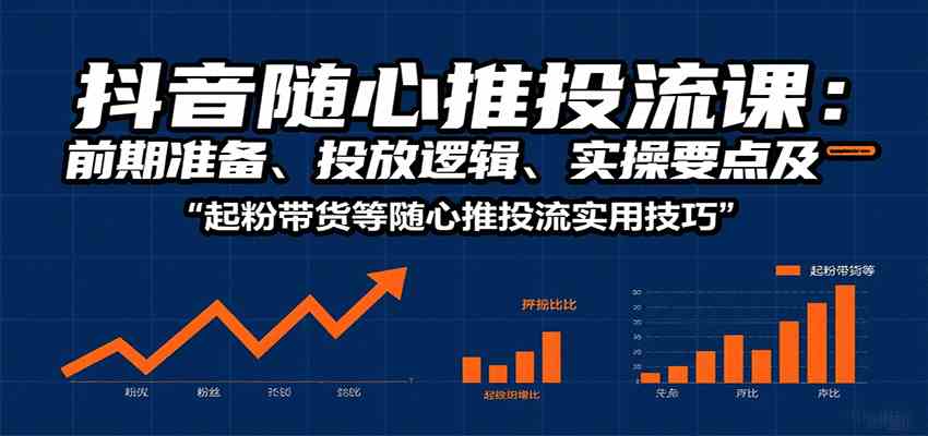 抖音随心推投流课：前期准备、投放逻辑、实操要点及起粉带货等随心推投流实用技巧-副业资源网