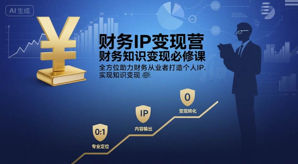 财务IP变现营，财务知识变现必修课，全方位助力财务从业者打造个人IP，实现知识变现-副业资源网