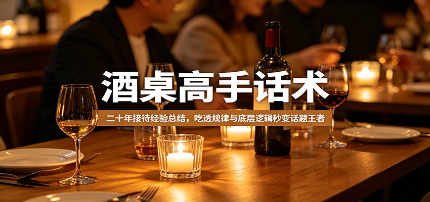 酒桌高手话术：二十年接待经验总结，吃透规律与底层逻辑秒变话题王者-副业资源网
