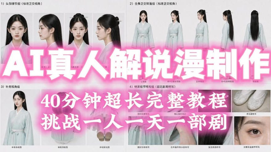 2026年AI真人解说漫剧自动批量化制作教程，40分钟超长完整，自动批量化制作，挑战一人一天一部剧！-副业资源网