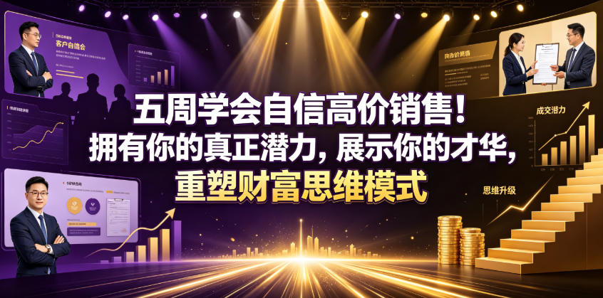五周学会自信高价销售！拥有你的真正潜力，展示你的才华，重塑财富思维模式【原创双语字幕】-副业资源网