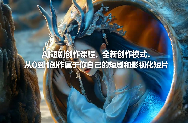 AI短剧创作课程，全新创作模式，从0到1创作属于你自己的短剧和影视化短片-副业资源网