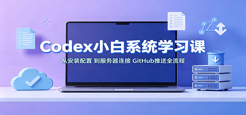 Codex小白系统学习课:小从安装配置,到服务器连接、GitHub推送全流程-副业资源网