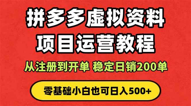 （16220期）拼多多开店运营课程： 蓝海变现玩法，轻松实现睡后收入 零基础小白也可…-副业资源网