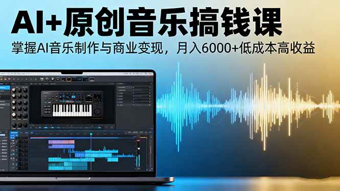 （16324期）AI+原创音乐搞钱课：掌握AI音乐制作与商业变现，月入6000+低成本高收益-副业资源网