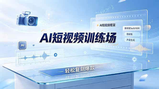 （19137期）老陈AI短视频训练场：AI短视频框架+换背景SwitchXAI+首尾帧+声音生成，轻松复刻爆款-副业资源网