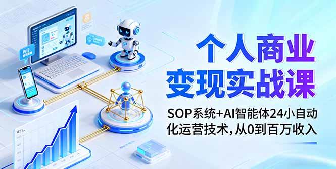（16111期）个人商业变现实战课：SOP系统+AI智能体24小自动化运营技术，从0到百万收入-副业资源网