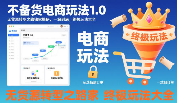 不备货电商玩法1.0,无货源转型之路独家揭秘,一站到底,终极玩法大全-副业资源网