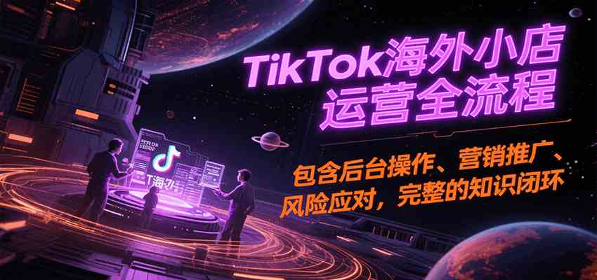 TikTok海外小店运营全流程，包含后台操作、营销推广、风险应对，完整的知识闭环-副业资源网