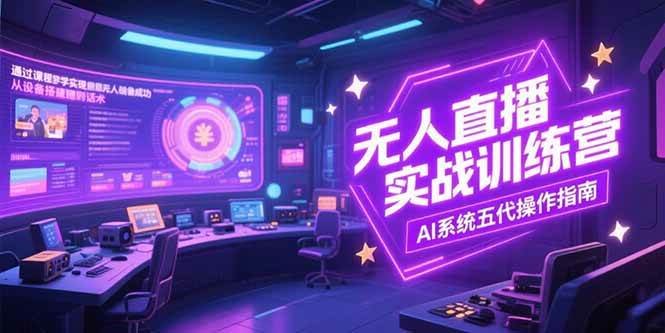 （15315期）无人直播实操训练营，从设备搭建到话术，AI系统五代操作指南(7月更新)-副业资源网