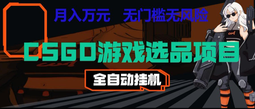 CSGO游戏自动扫货项目，全自动运行，月入1W，无风险，长期稳定可以做【揭秘】-副业资源网