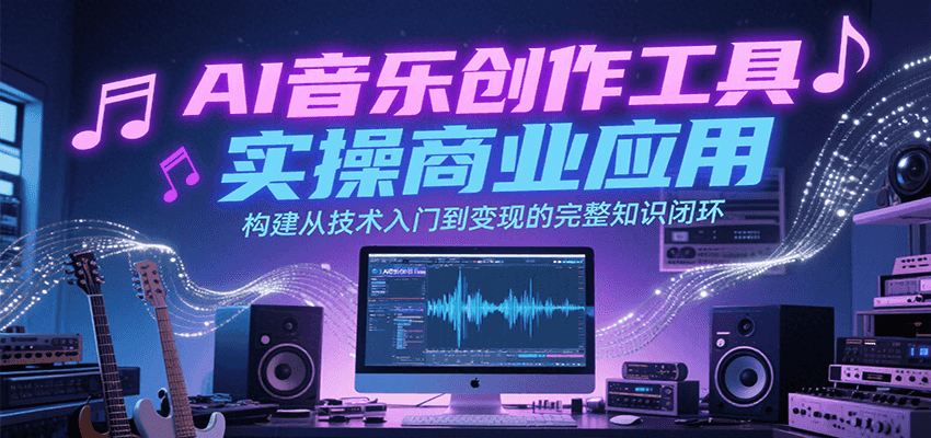 AI音乐创作工具实操商业应用，构建从技术入门到变现的完整知识闭环-副业资源网